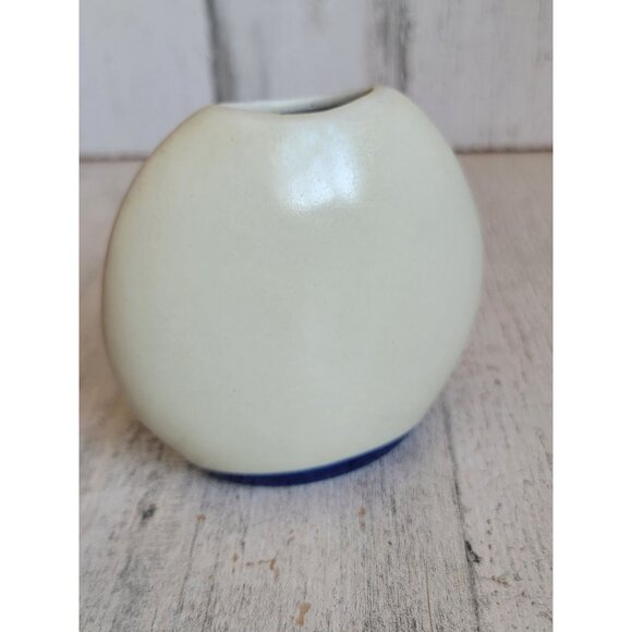 Flower blue iris floral mini vase pottery home decor figure unique - Picture 4 of 7